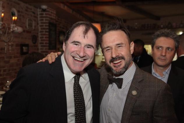 Creative Coalition members Richard Kind and David Arquette at Mari Vanna on Sunday night (Photo: Scott Henrichsen).